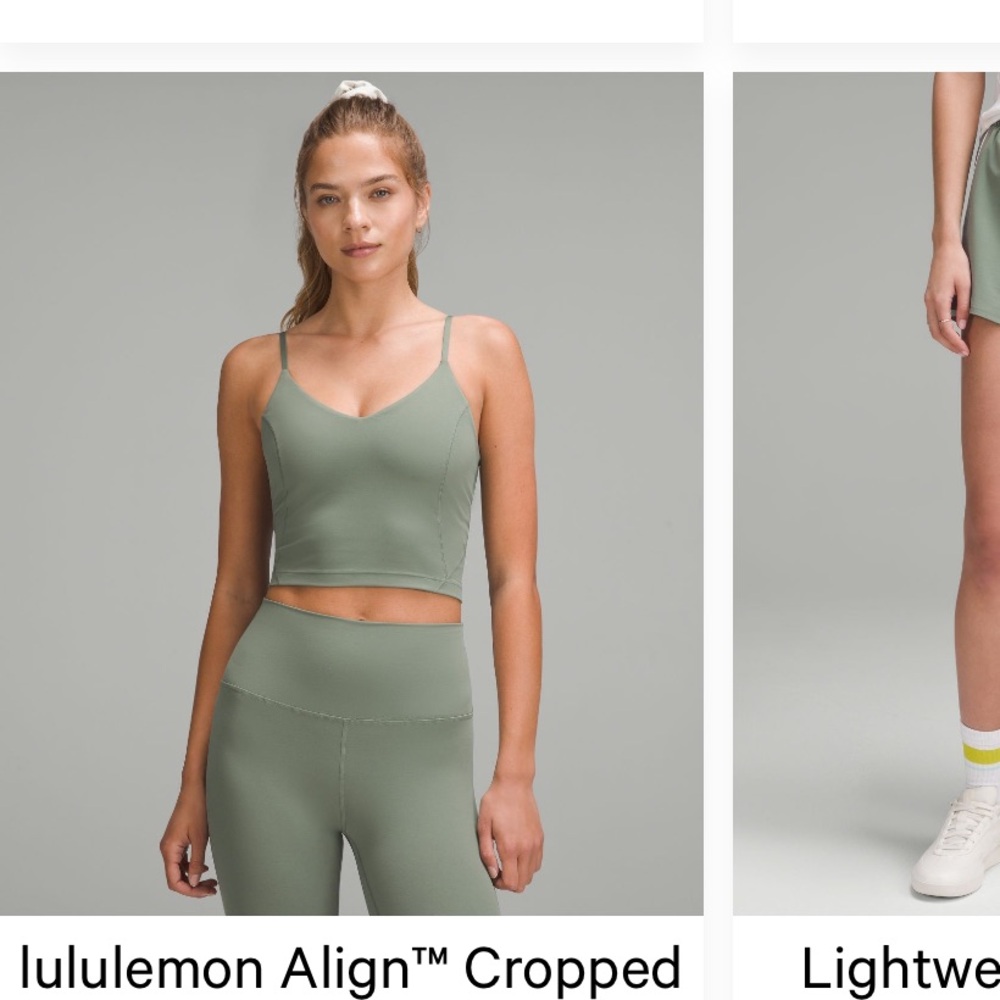 Lululemon Athletica Cami Tank in Sage Green